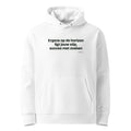 Ergens op de horizon ligt jouw stip, succes met zoeken – hoodie wit