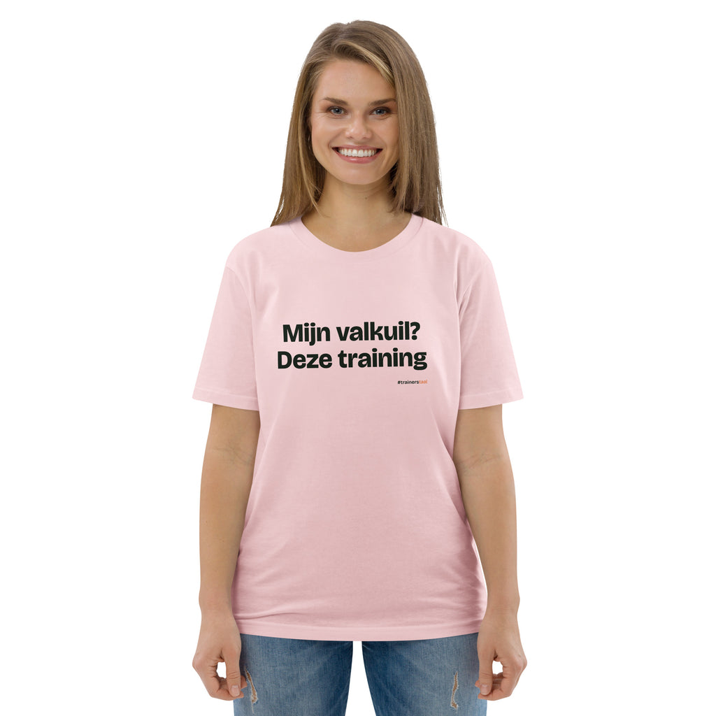 Mijn valkuil? Deze training – t-shirt roze, gedragen door een vrouw