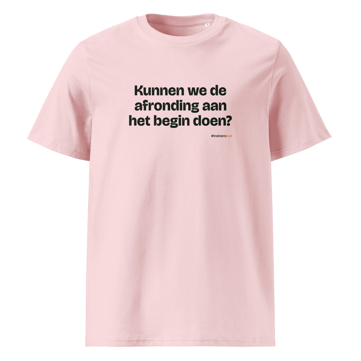 Kunnen we de afronding aan het begin doen? – t-shirt roze