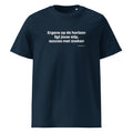 Ergens op de horizon ligt jouw stip, succes met zoeken – t-shirt navy