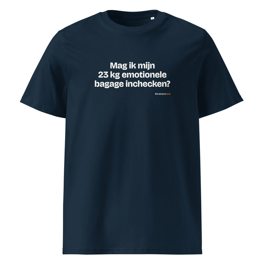 Mag ik mijn 23 kg emotionele bagage inchecken? – t-shirt navy
