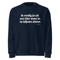 Ik nodig je uit om hier even in te blijven zitten – sweater navy