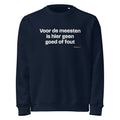 Voor de meesten is hier geen goed of fout – sweater navy