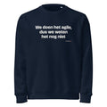 We doen het agile, dus we weten het nog niet – sweater navy