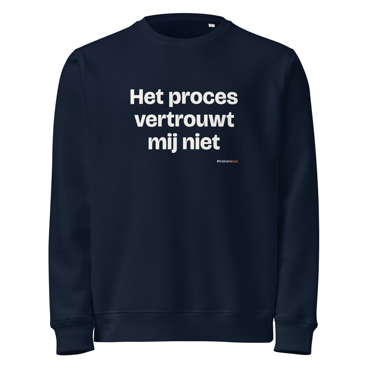 Het proces vertrouwt mij niet – sweater navy