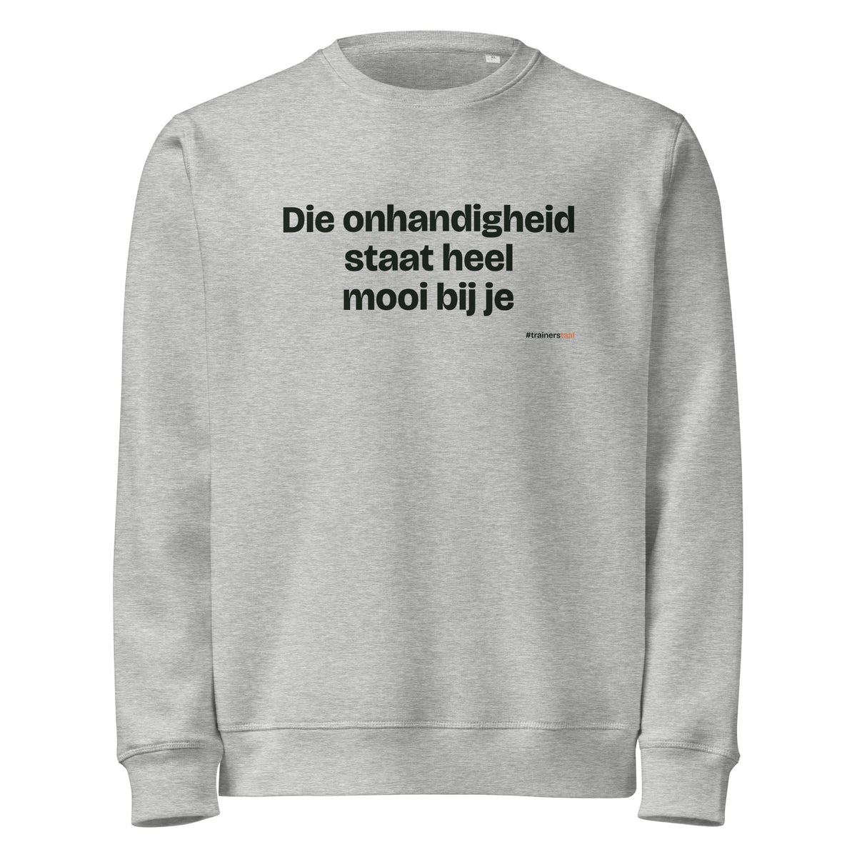 Die onhandigheid staat heel mooi bij je – sweater grijs gemêleerd