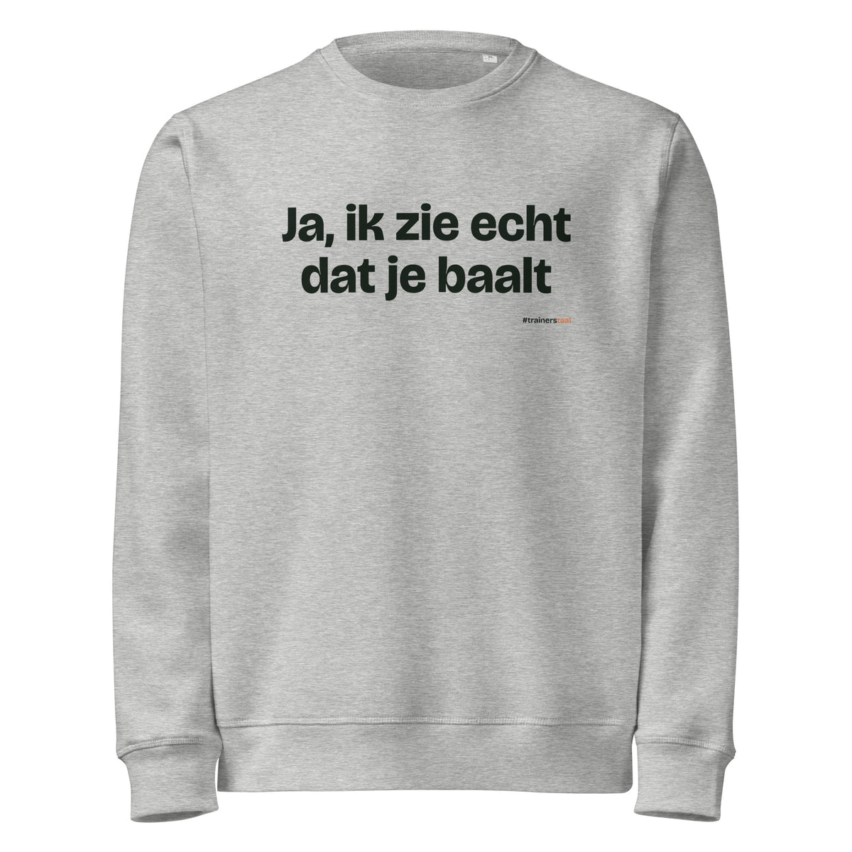 Ja, ik zie echt dat je baalt – sweater grijs gemêleerd