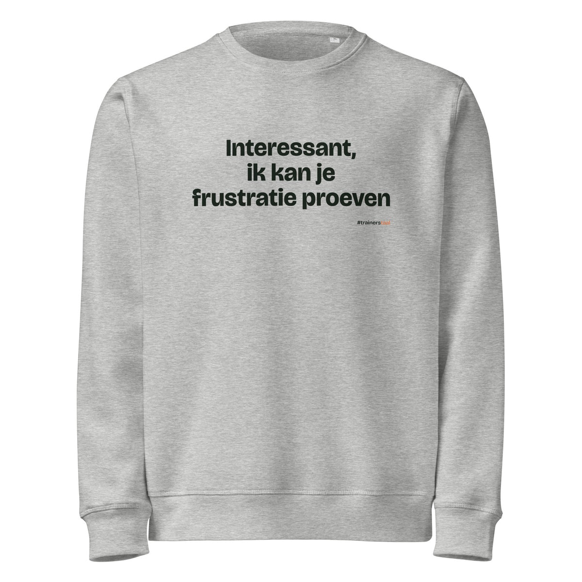 Interessant, ik kan je frustratie proeven – sweater grijs gemêleerd