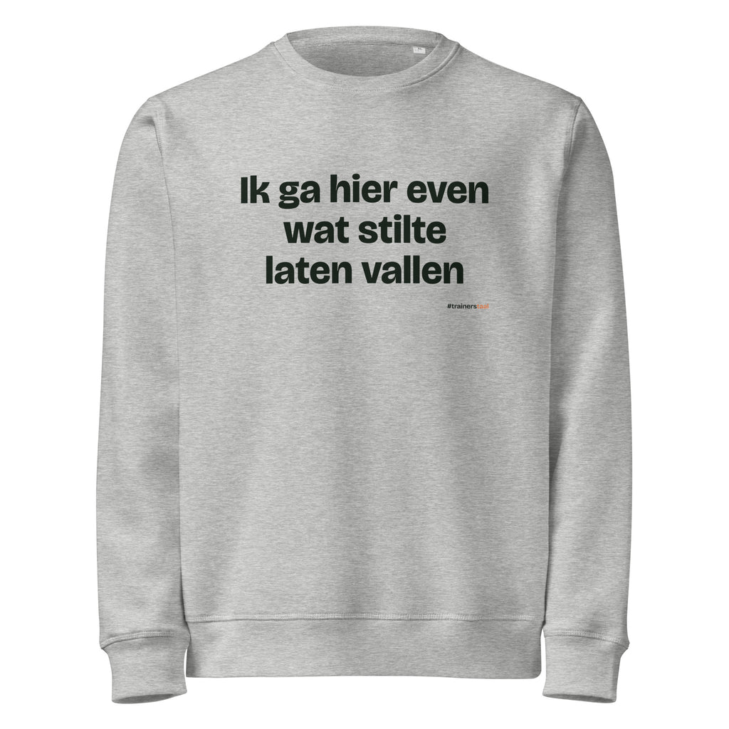 Ik ga hier even wat stilte laten vallen – sweater grijs gemêleerd