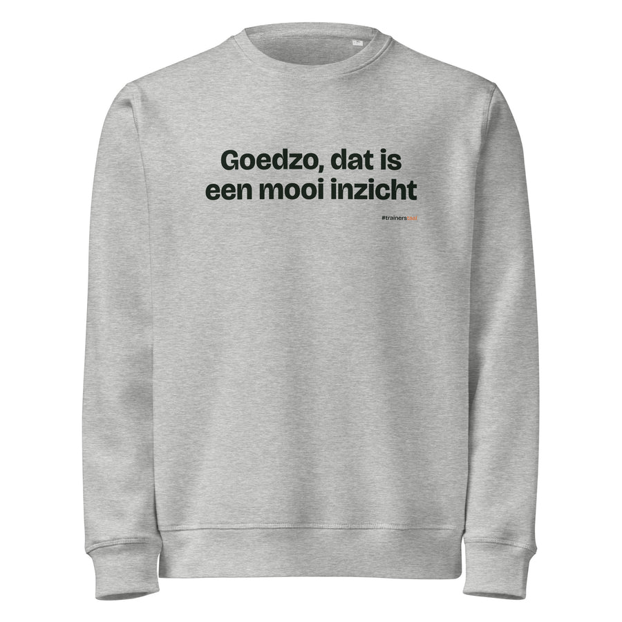 Goedzo, dat is een mooi inzicht – sweater grijs gemêleerd