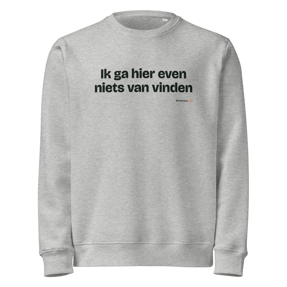 Ik ga hier even niets van vinden – sweater grijs gemêleerd