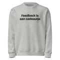 Feedback is een cadeautje – sweater grijs gemêleerd