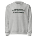 Mijn grootste inzicht van vandaag: de lunch was goed – sweater grijs gemêleerd