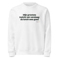 Mijn grootste inzicht van vandaag: de lunch was goed – sweater wit