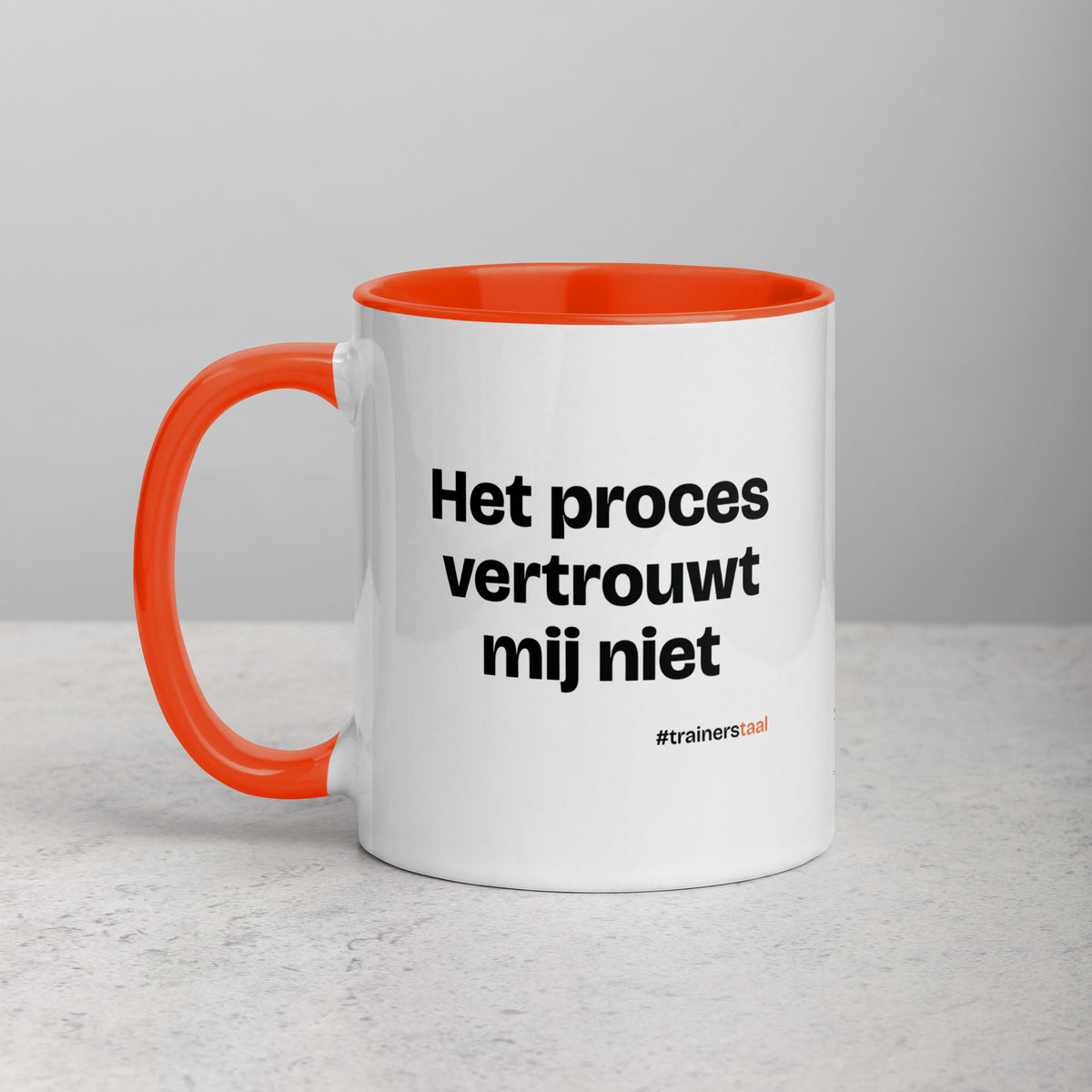 Het proces vertrouwt mij niet – mok